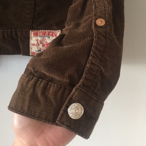 💎EUC💎 TRUE RELIGION Cropped Corduroy Jacket - Picture 4 of 6